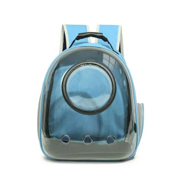 Cat Carrier Backpack - Space Capsule Pet Carrier for Small to Medium Cats & Dogs Airline-Approved, Ventilated & Comfortable for Travel, Hiking, Walking & Camping pro light blue