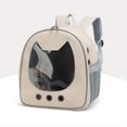 thumbnail image 1 of Cat Carrier Bag PU Portable Travel Outdoor Backpack for Cat Small Dogs Transparent Breathable Carrying Shoulder Bag Pet Supplies, 1 of 9