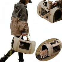 Cat Carrier For Large Cat And Small Dogs Up To 22 Lbs , Airline Approved,Soft-Sided Travel Dog Carrier,Khaki