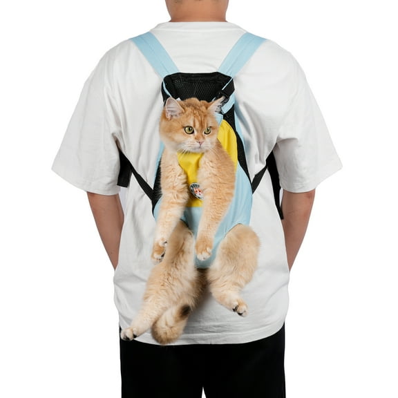 Cat Carrier Legs Out Front Pet Carrier Backpack Puppy Bag with Shoulder Strap and Sling for Travel Shopping Camping Large