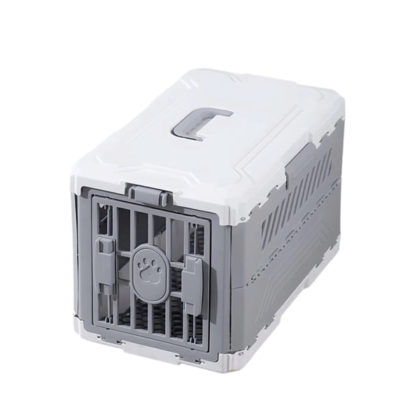 Cat Carrier Pet Carrier for Cat, Plastic Collapsible Cat Carrier Hard for Camping Vet Visits Travel, Fully Breathable Pet Travel Carrier Crate Under 13LBS(C)