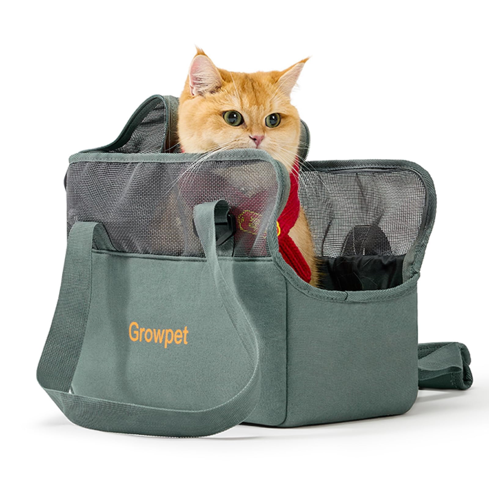 Cat Carrier, Soft Sided Breathable Mesh, Small Cats Pet Carrier up to 8 ...