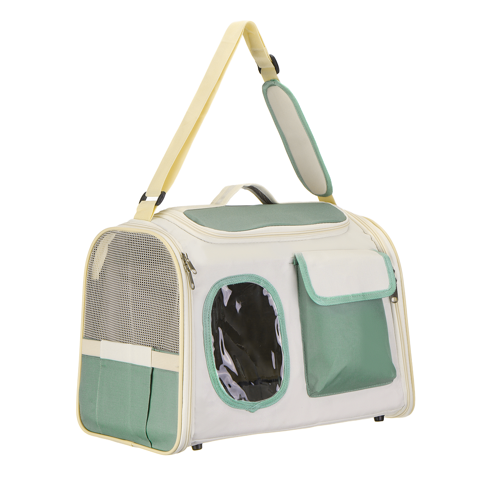 Cat Carrier for Pet, Adjustable Shoulder Strap, Breathable Dog Carrier Cat Carrying Case Pet Travel Bag Green