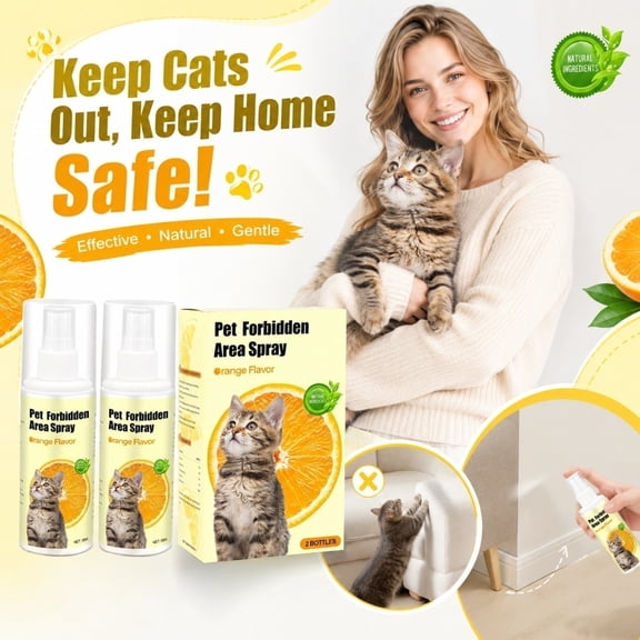 Cat, Cat for Furniture, Cat for Scratching, Cat Scratch for Furniture, Citrus Orange Formula Indoor Pet Behavior Training Keeps Cats Away from No-Go Zones to Protect Your Sofas,