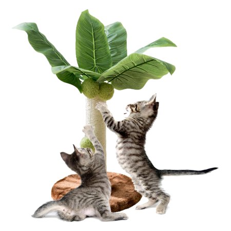 Cat Cat Interactive Toy with Dangling Ball Cat Climbing Pole Brown 25cm