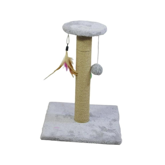 Cat , Cat Scratcher, Kitty Scratch Pole, Protect Your Furniture, Durable, Interactive Toy, Kitten Cat Post for Small Cats, Kittens Square Gray