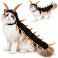 thumbnail image 1 of Cat Caterpillar Centipede Costume Funny Halloween Pet Outfit,Plush Adjustable 4 Point Design,50 Inch Long Costume for Small Medium Large Cats, 1 of 6
