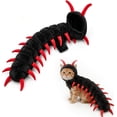 thumbnail image 1 of Cat Caterpillar Centipede Costume Funny Halloween Pet Outfit,Plush Adjustable 4 Point Design,50 Inch Long Costume for Small Medium Large Cats, 1 of 6