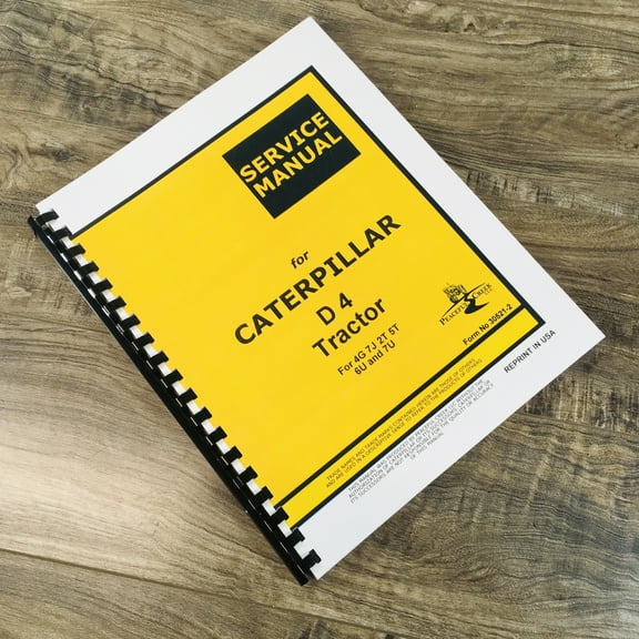 Cat Caterpillar D4 Crawler Tractor Dozer Service Repair Manual 4G 7J 2T 5T 6U 7U