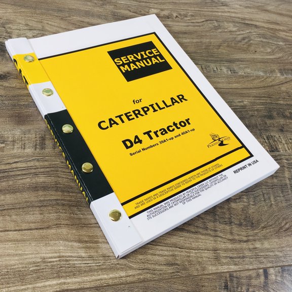 Cat Caterpillar D4 D4C 39A 40A Tractor Service Repair Manual 39A1-Up & 40A1-Up