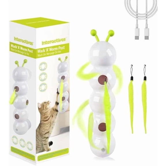 Cat Caterpillar Toy, Interactive Smart Cat Toy, Rechargeable Motion Activated Cats Toys, Bite Resistant, Automatic Kitten Toys for Bored Cats for All Ages Indoor Cat