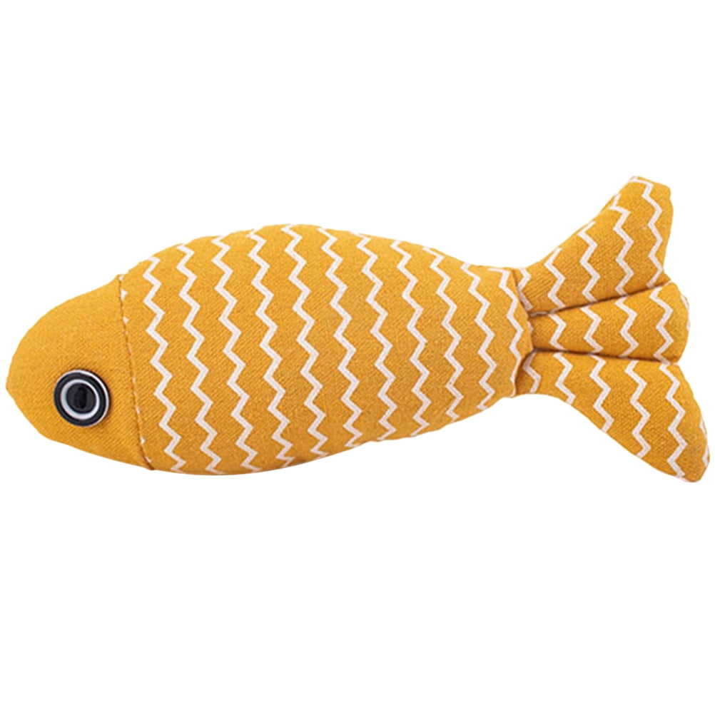 Cat Catnip Toy Adorable Cartoon Fish Shaped Catnip Toy Interactive Cat