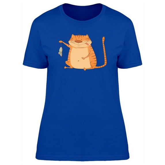 Cat Caught A Mouse T-Shirt Women -Image by Shutterstock, Female Medium