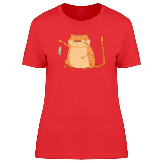 Cat Caught A Mouse T-Shirt Women -Image by Shutterstock, Female Small
