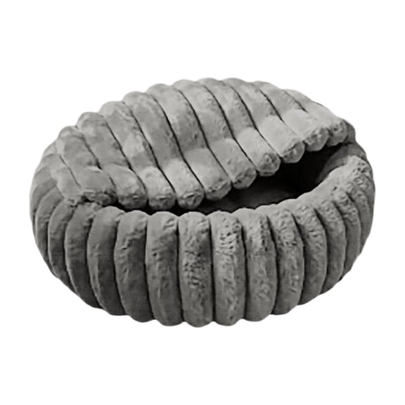 Cat Cave Bed 2 in 1 for Indoor Cats, Hooded Donut Cuddler with Cover for Small Dogs & Kittens, Plush Anti-Anxiety Calming Pet Sofa, Non- Machine Washable Cozy Sleeping Nest for Winter ,Grey