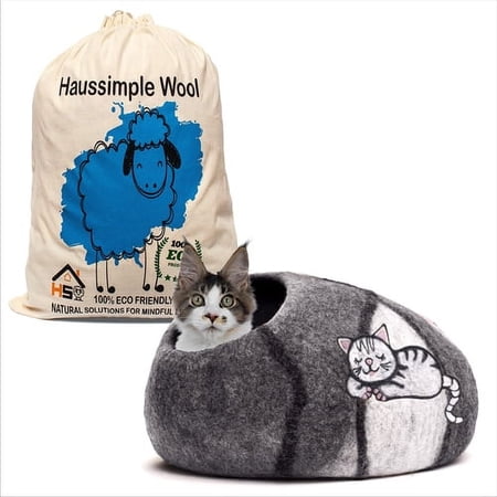 Cat Cave Warm Large Bed Pet House Sleeping Nest, Puppy Eco-Friendly Indoor House Pets Gift 19 Inch