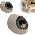 thumbnail image 1 of Cat Caves for Indoor Cats, 2026 New Soft Winter Warm Pet Cave Bed, Removable Cushion Warming Pets Cozy Enclosed Cat House with Non-Slip, Cozy Indoor Nest for Cats and Small Dogs (Grey, M), 1 of 10