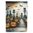 thumbnail image 1 of Cat Cemetery Spooky Halloween House Flag 28 in x 40 in, 1 of 7