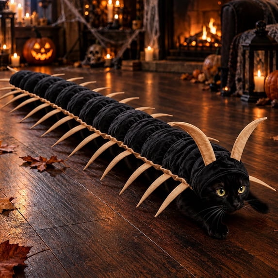 Cat Centipede Costume, Funny Plush Pet Outfit Halloween Cosplay, Cute Multi-Legged Pet Apparel for Cats, Holiday Party Dress Up Photo Prop Gift