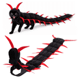 thumbnail image 1 of Cat Centipede Costume for Halloween, Adjustable Insect Cosplay Outfit for Cats and Small Dogs, Vivid Multi-Leg Pet Cloak for Costume Party, Photos and Dress Up,Red, 1 of 9