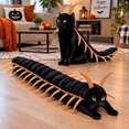 thumbnail image 1 of Cat Centipede Costume, Halloween Kitten Cosplay Clothes, Funny Adjustable Pet Outfit, Scary Shape Suit for Party, Dress‑up, Photo Shoot(Gold), 1 of 7