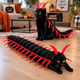 thumbnail image 1 of Cat Centipede Costume, Halloween Kitten Cosplay Clothes, Funny Adjustable Pet Outfit, Scary Shape Suit for Party, Dress‑up, Photo Shoot (Red), 1 of 1