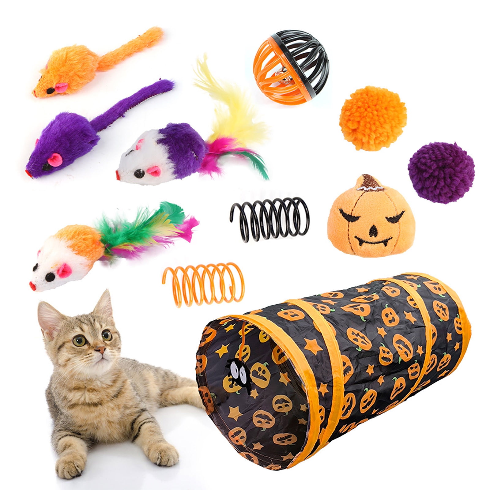 Cat Channel Toy Set 3 Way Tunnel Toys Cat Toy Set For Rabbit Indoor