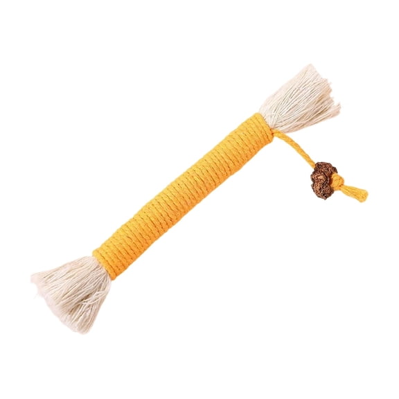Cat Chew Rope Toy, Cotton Woven Self-Play Teething String, Insect Gall Fruit Stick for Indoor Kitten Biting Solo Entertainment