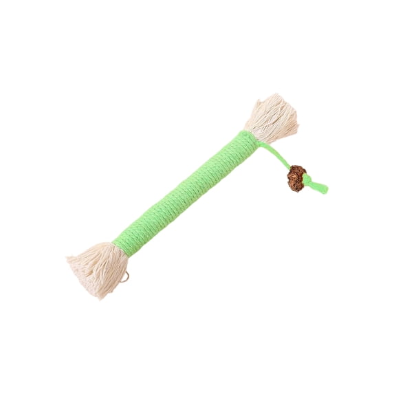 Cat Chew Rope Toy, Kitten Chew Toys Teething, Interactive Cat Teaser Wand for Indoor Cats, Soft Kitten Teething Toys for Indoor Cats, Easter Gifts for Cats, Green