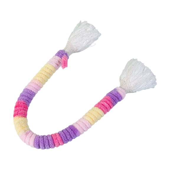 Cat Chew Rope Toy, Kitten Chew Toys Teething, Interactive Cat Teaser Wand for Indoor Cats, Soft Kitten Teething Toys for Indoor Cats, Easter Gifts for Cats, Multicolor