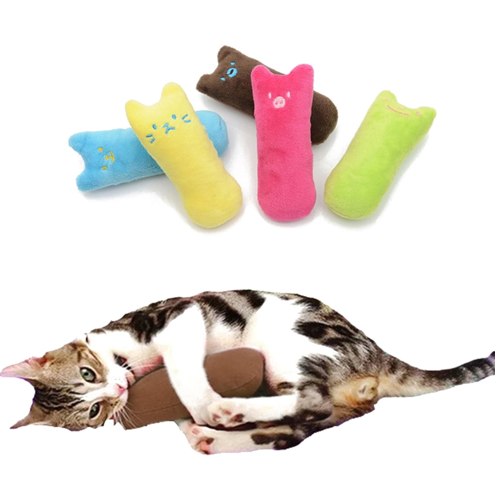 Cat Chew Toy Teeth Grind Toys Pet Thumb Bite for Cats Fun Plush Fluffy Stuffed Animals