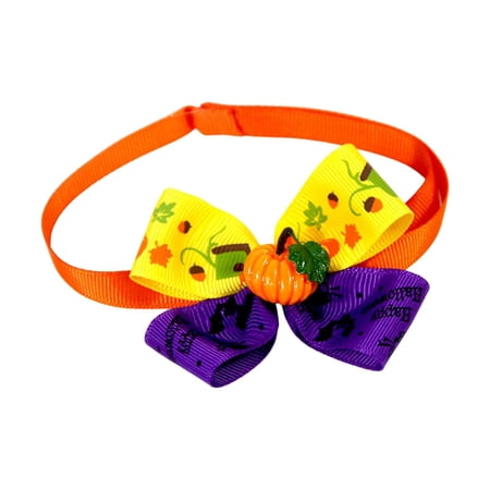 Cat Choker Necklace Cat Bowties Dress Decorative Neckwear Fall Halloween Pet Bow Tie Thanksgiving Cat Dog Bow Tie for Party Supplies Kitty Decor style A