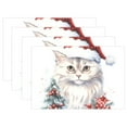 thumbnail image 1 of Cat Christmas Snow 12×18 inch Placemats Heat Resistant Washable Foldable Rectangular Placemats Set Decoration Indoor Outdoor for Kitchen Dining Table 1PC, 1 of 8