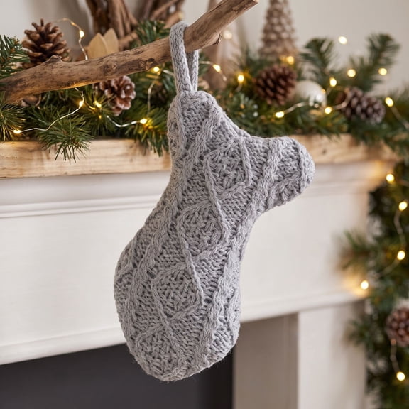 Cat Christmas Stocking Gift Bag, Knit Christmas Stocking for Pets Christmas Decorations, Fish Shape Hanging Christmas Stocking for Pets Xmas Holiday Party Decorations