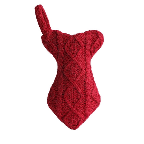 Cat Christmas Stockings, Fish Shaped Knit Xmas Stocking for Pet Cats Holiday Gifts Stuffing