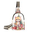 Cat Christmas Tree Gifts Crossbody Bags Backpack Chest Bag Shoulder Bag