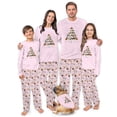 thumbnail image 1 of Cat Christmas Tree Matching Family Pajamas With Dog, Pink Kitty Holiday PJs, Cat Lover Christmas Pajama Set, Plus Sizes, 1 of 7