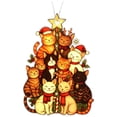 thumbnail image 1 of Cat Christmas Tree Ornament Gift, Cute Kitties In Hats Acrylic Hanging Pendant, Funny Christmas Keepsake, Ideal Cat Lover Gifts For Women, Festive Xmas Tree Home Party Decoration, 1 of 5