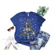 thumbnail image 1 of Cat Christmas Tree T-Shirt, Funny Cat Lover Gift, Kitten Christmas Lights Shirts, Christmas Shirts for Women Men, 1 of 3