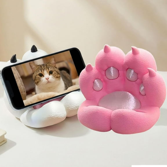 Cat Claw 360 Adjustable Phone Holder  Non-Slip Silicone Stand for Desk & Car, Fits 4.76.9 Inch Phones(Pink)Z