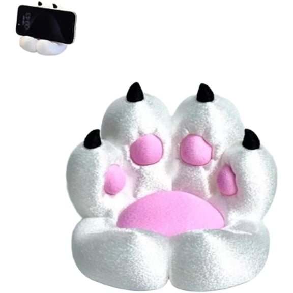 Cat Claw Cell Phone Holder, 3D Stand Soft Plush Cat Claw Mobile Phone Stand, Strong Grip for Desk & Car, Non-Slip Phone Dock for Smartphones, Home Office Decoration Bracket