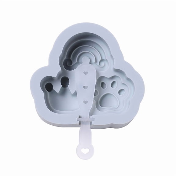 Cat Claw Rainbow Crown Shape Silicone Ice Cream Mold - Fun Popsicle Maker for Kids