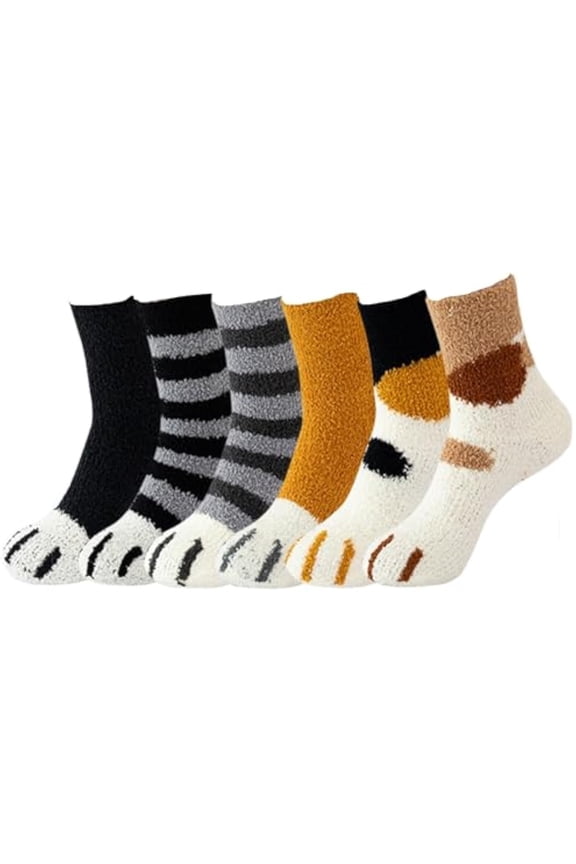 Cat Claw Socks, Fuzzy Socks for Women, Cat Sleep Fluffy Slipper Winter Warm Sock, Winter Fluffy Sock Womens