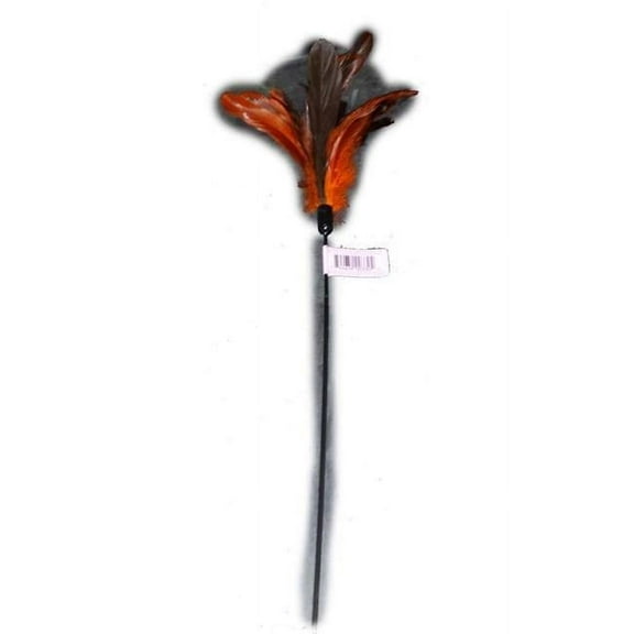 Cat Claws 744632003304 18 in. Cat Teaser Starburst Feather Wand Toy