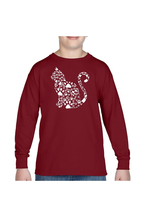 Cat Claws - Boy's Word Art Long Sleeve T-Shirt