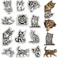 thumbnail image 1 of Cat Clear Stamps Animal Kitten Retro Reusable Background Postmark Transparent Silicone Stamp Seals DIY for Journaling Card Making Decor DIY Scrapbooking Supplies Film Frame, 1 of 9