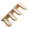 thumbnail image 1 of Cat Climbing Shelf Wall Mounted, Cat Wall Mounted Climbing Step, Pine Solid Wood DIY, Four Step Cat Stairway with Jute Scratching for Cats Perch Platform Supplies, 1 of 8