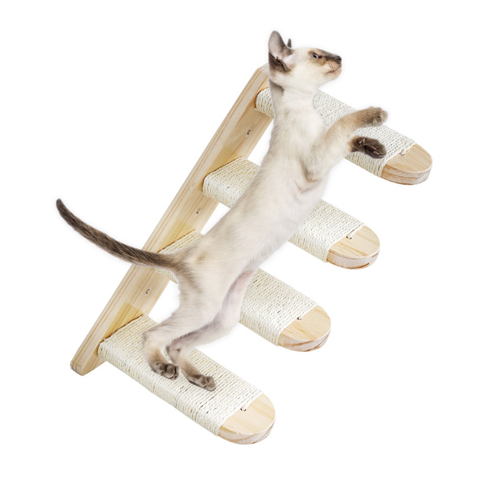 Cat Climbing Shelf Wall Mounted, Four Step Cat Stair with Scratcher for