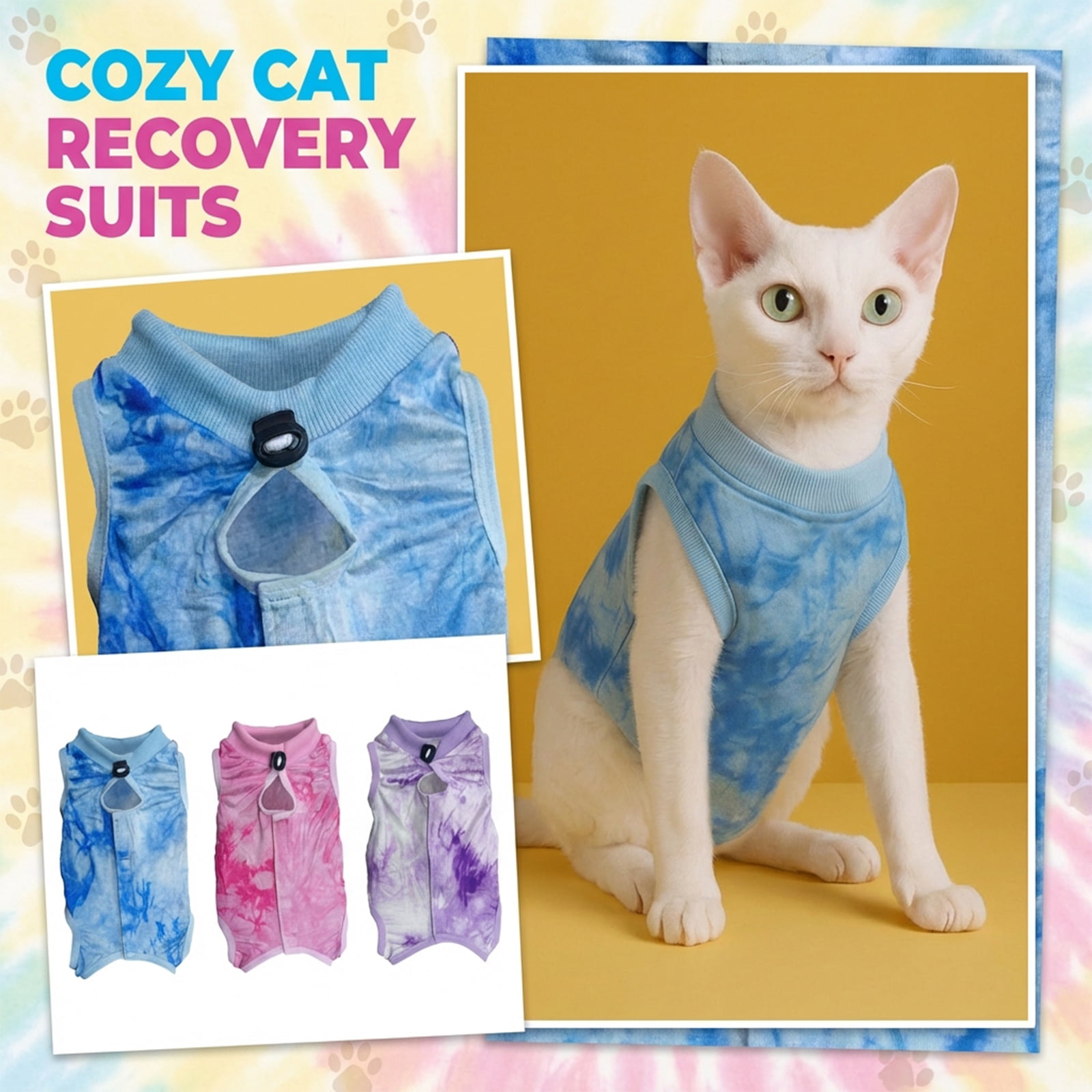 Soft breathable cat recovery shirt