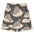 thumbnail image 1 of Cat Cloud Pattern Athletic Shorts Breathable with Comfort Fit Drawstring Casual Sweatshorts Large, 1 of 9